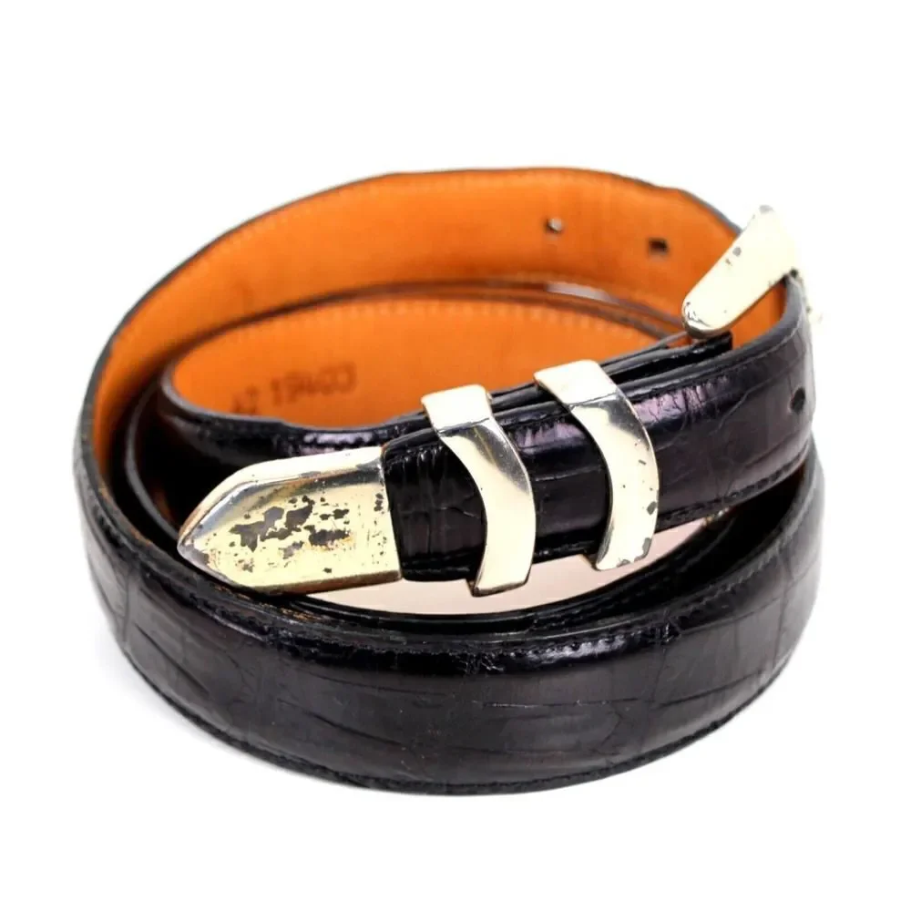 Onyx CROCO BLACK GENUINE LEATHER 1 1/8